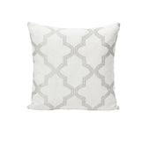 Schumacher Silver 20" x 20" Tangier Embroidery Pillow