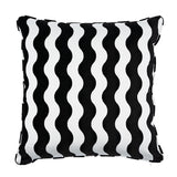 Schumacher Black 20" x 20" The Wave Pillow