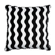 Schumacher Black 24" x 24" The Wave Pillow