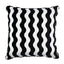 Schumacher Black 24" x 24" The Wave Pillow