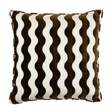 Schumacher Chocolate 22" x 22" The Wave Pillow