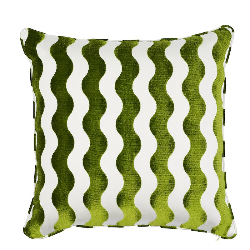 Schumacher Lettuce 22" x 22" The Wave Pillow