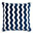 Schumacher Navy 24" x 24" The Wave Pillow