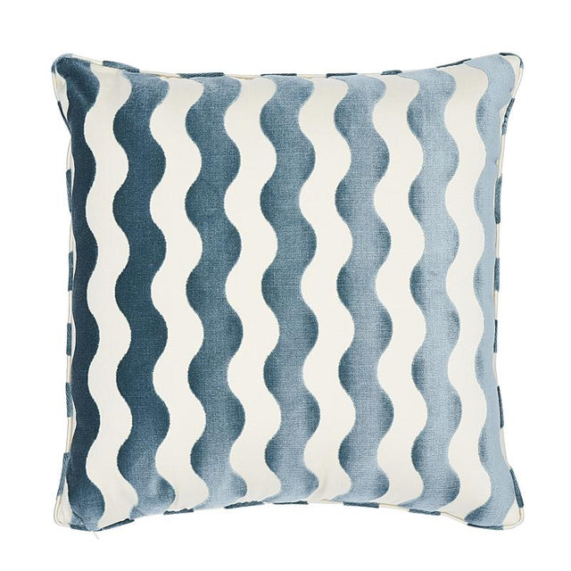 Schumacher Sky 22" x 22" The Wave Pillow