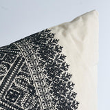 Schumacher Noir 22" x 22" Toledo Embroidery Pillow