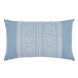 Schumacher Chambray & White 26" x 15" Toledo Embroidery Pillow