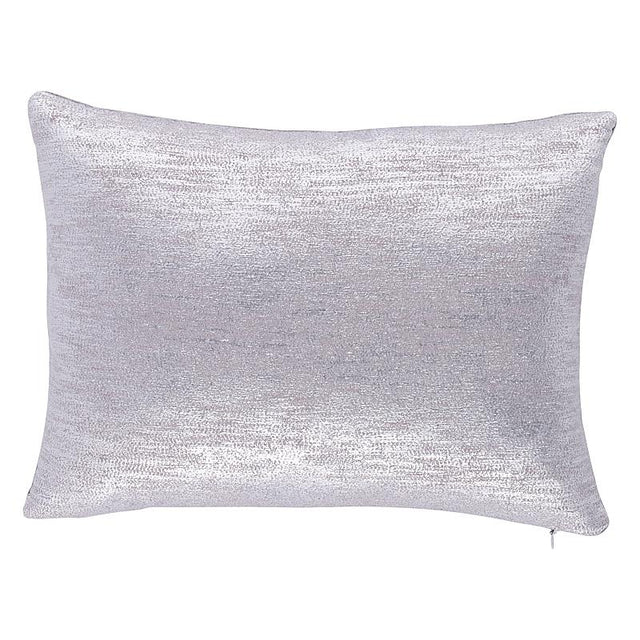 Schumacher Mercury 16" x 12" Argento Pillow