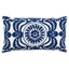 Schumacher Cobalt 26" x 15" Castanet Embroidery Pillow