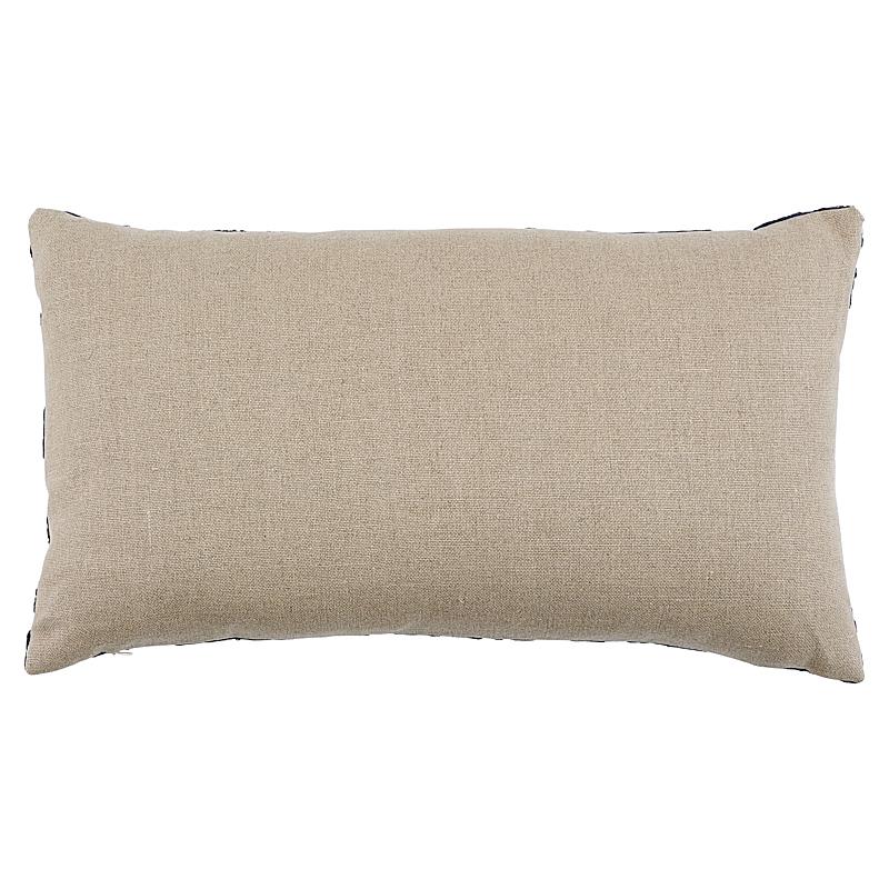 Schumacher Cobalt 26" x 15" Castanet Embroidery Pillow