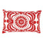 Schumacher Red 26" x 15" Castanet Embroidery Pillow