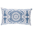 Schumacher Chambray 26" x 15" Castanet Embroidery Pillow