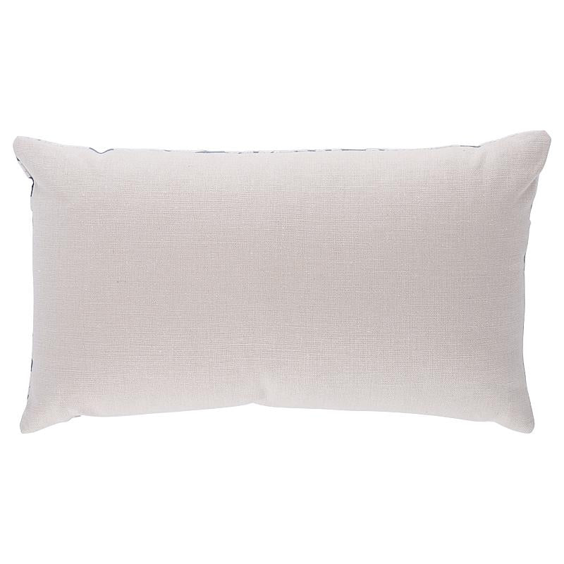 Schumacher Chambray 26" x 15" Castanet Embroidery Pillow