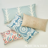 Schumacher Castanet Embroidery Chambray 26" x 15" Pillow