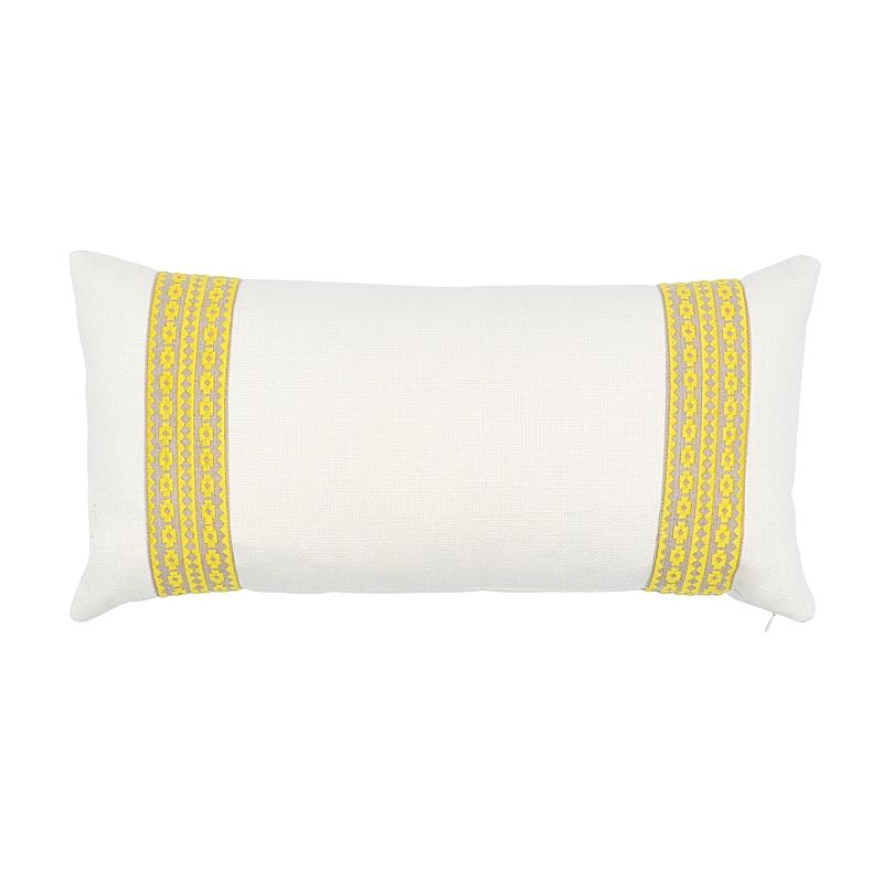 Schumacher Talitha Yellow 24" x 12" Pillow