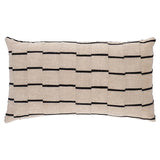 Schumacher Black 22" x 14" Lines Pillow