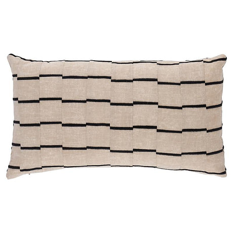 Schumacher Black 22" x 14" Lines Pillow