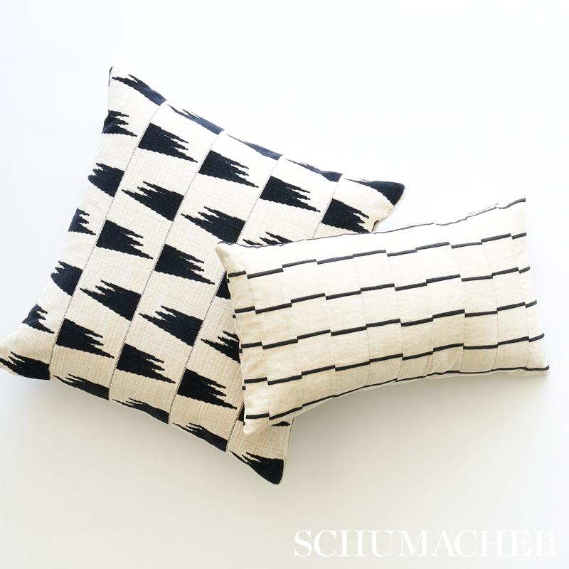 Schumacher Ivory 24" x 12" Tutsi Pillow