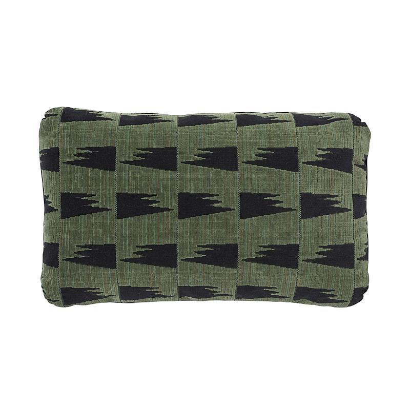 Schumacher Tutsi Green 24" x 14" Pillow