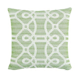 Schumacher Green & White 18" x 18" Ziz Embroidery Pillow