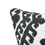 Schumacher Omar Embroidery Black 18" x 18" Pillow