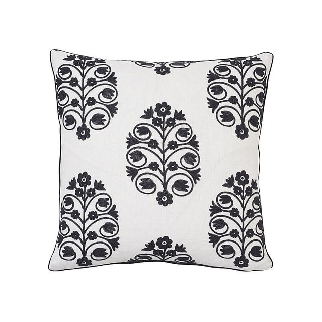 Schumacher Blackwork 18" x 18" Talitha Pillow
