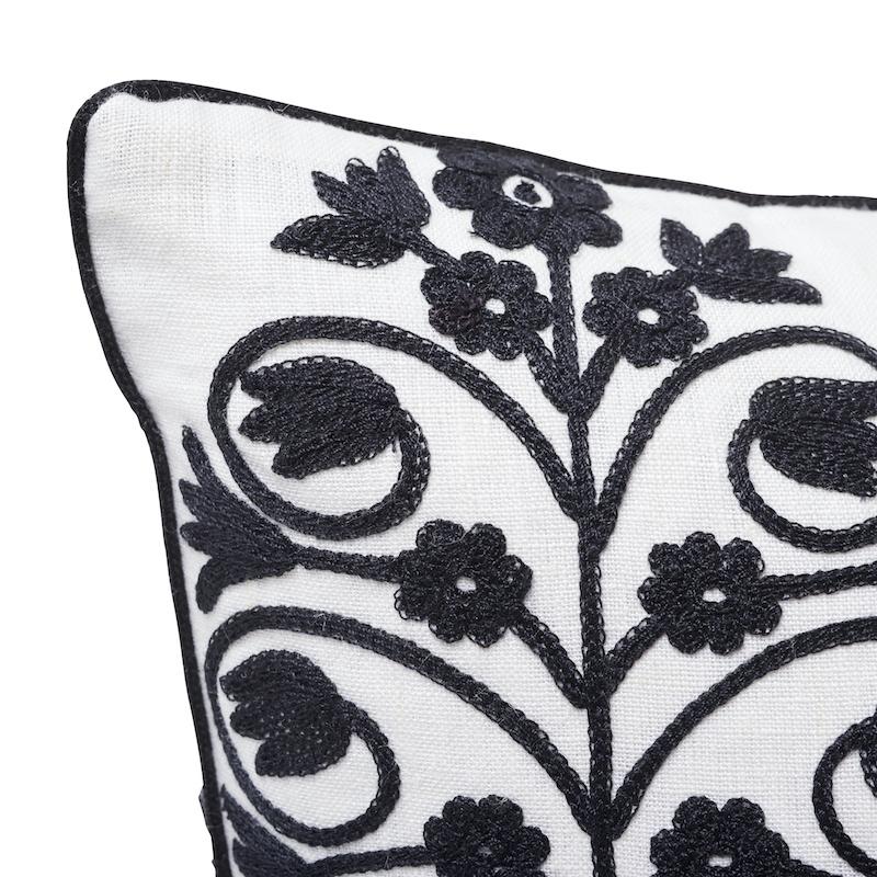 Schumacher Blackwork 18" x 18" Talitha Pillow