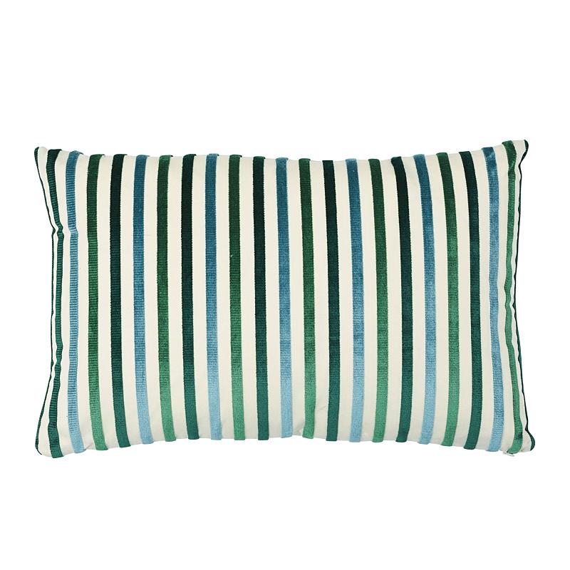 Schumacher Peacock 22" x 14" Le Matelot Pillow