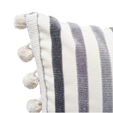 Schumacher Charcoal 20" x 12" Le Matelot Pillow