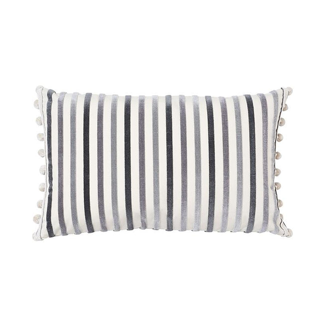 Schumacher Charcoal 20" x 12" Le Matelot Pillow
