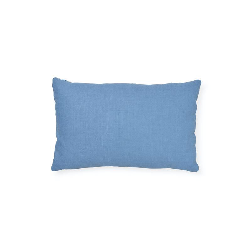 Schumacher Sky 15" x 9" Marguerite Embroidery Pillow A