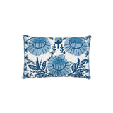 Schumacher Sky 15" x 9" Marguerite Embroidery Pillow B