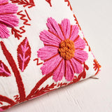 Schumacher Blossom 15" x 9" Marguerite Embroidery Pillow A