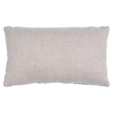 Schumacher Blue & Ochre 15" x 9" Marguerite Embroidery Pillow B