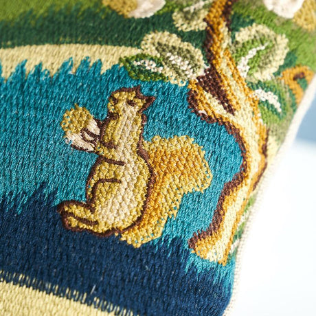 Schumacher Document 16" x 11" Gerry Embroidery Pillow B