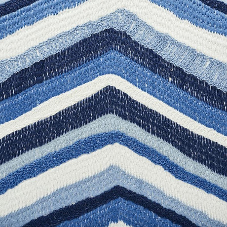 Schumacher Shasta Embroidery Blue 18" x 18" Pillow