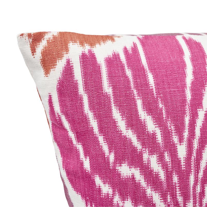 Schumacher Kimono Ikat Berry 18" x 18" Pillow