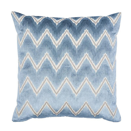 Schumacher Mineral 18" x 18" Chevron Velvet Pillow