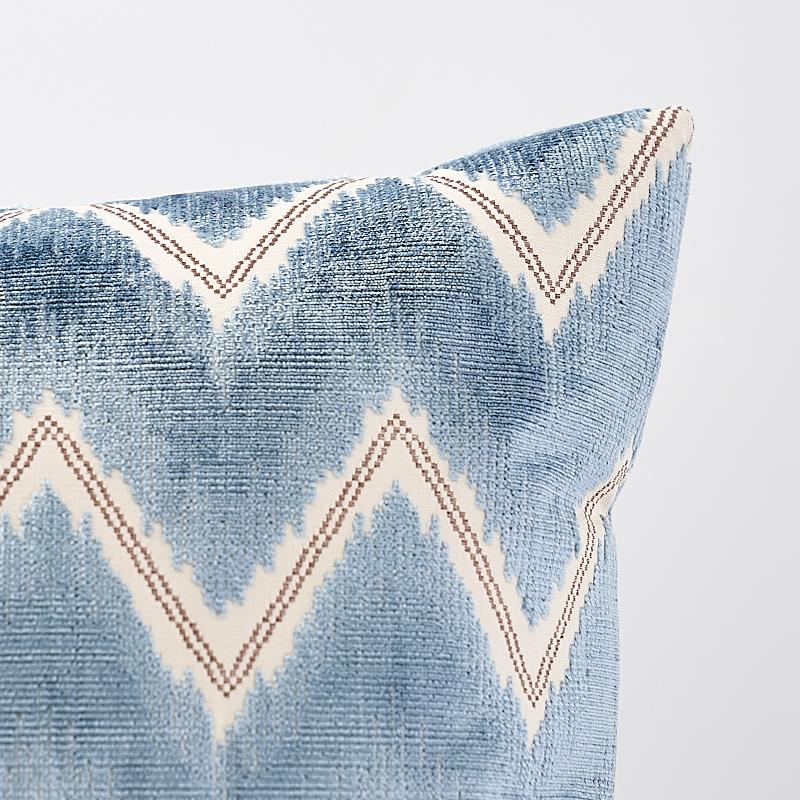 Schumacher Mineral 20" x 20" Chevron Velvet Pillow
