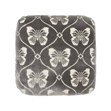 Schumacher Papillon Velvet Pewter 18" x 18" Pillow