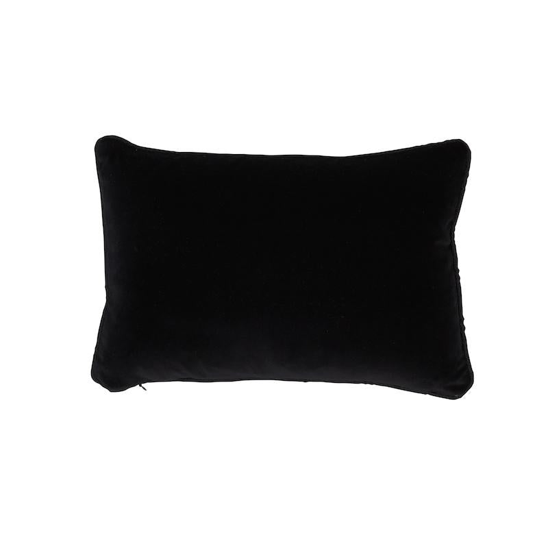 Schumacher Black & Gold 16" x 11" Lionheart Applique Pillow