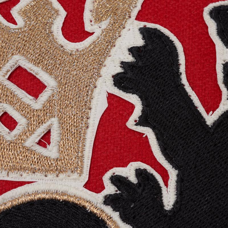 Schumacher Black & Gold 16" x 11" Lionheart Applique Pillow