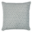 Schumacher Mineral & White 24" x 24" Ming Fret Velvet Pillow