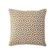 Schumacher Bronze 24" x 24" Ming Fret Velvet Pillow