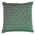 Schumacher Emerald 20" x 20" Ming Fret Velvet Pillow
