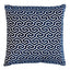Schumacher Navy 20" x 20" Ming Fret Velvet Pillow