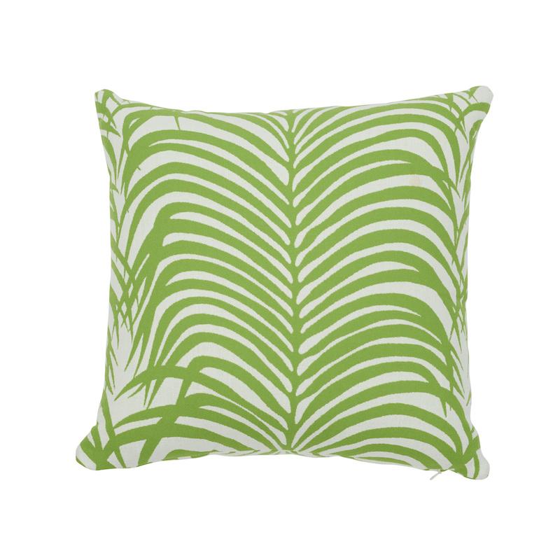 Schumacher Leaf 16" x 16" Zebra Palm Indoor/Outdoor Pillow