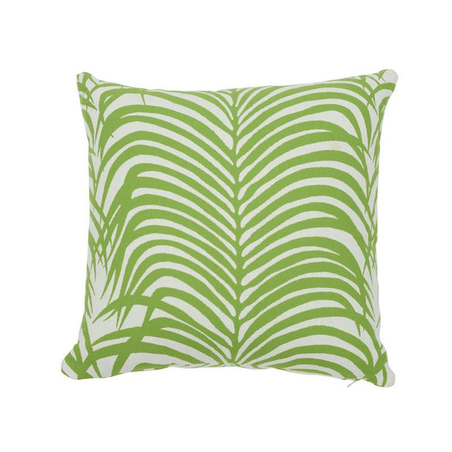 Schumacher Leaf 16" x 16" Zebra Palm Indoor/Outdoor Pillow