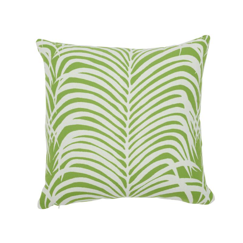 Schumacher Zebra Palm Indoor/Outdoor Leaf 16" x 16" Pillow