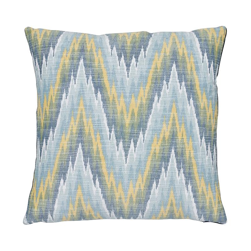 Schumacher Pool 20" x 20" Ibiza Flamestitch Pillow