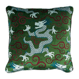 Schumacher Emerald 22" x 22" Bixi Velvet Pillow